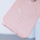 Шкіряний чохол Bonbon Leather Metal Style with MagSafe для Apple iPhone 15 Plus (6.7") Рожевий / Light pink