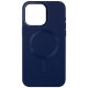 Шкіряний чохол Bonbon Leather Metal Style with MagSafe для Apple iPhone 15 Plus (6.7") Синій / Navy blue