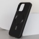 Шкіряний чохол Bonbon Leather Metal Style with MagSafe для Apple iPhone 15 Plus (6.7") Чорний / Black