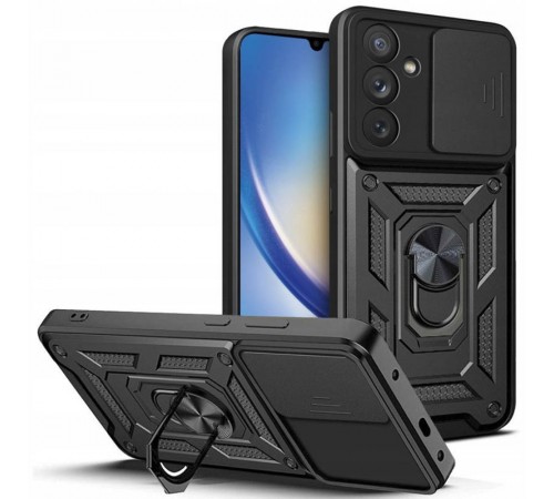 Ударостійкий чохол Camshield Serge Ring для Samsung Galaxy A35 Чорний Ударостійкий чохол Camshield Serge Ring для Samsung Galaxy A35 Чорний