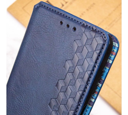 Шкіряний чохол-книжка GETMAN Cubic (PU) для Realme C51 Синій Шкіряний чохол-книжка GETMAN Cubic (PU) для Realme C51 Синій