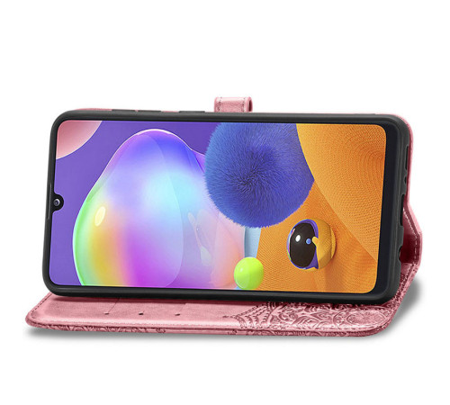 Шкіряний чохол-книжка Art Case з візитницею для Samsung Galaxy M15 5G Рожевий