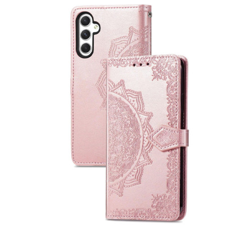 Шкіряний чохол-книжка Art Case з візитницею для Samsung Galaxy M15 5G Рожевий