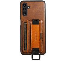 Шкіряний чохол Wallet case and straps для Samsung Galaxy A24 4G Коричневий / Brown