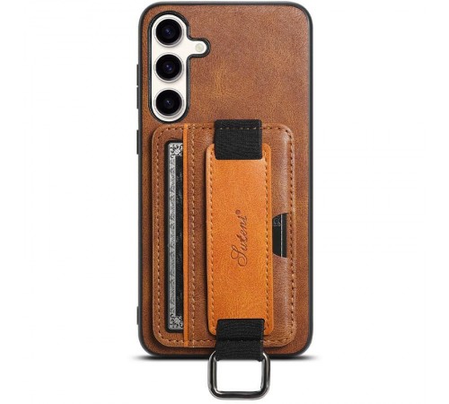 Шкіряний чохол Wallet case and straps для Samsung Galaxy S24 Коричневий / Brown Шкіряний чохол Wallet case and straps для Samsung Galaxy S24 Коричневий / Brown