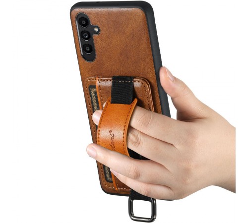 Шкіряний чохол Wallet case and straps для Samsung Galaxy S24 Коричневий / Brown Шкіряний чохол Wallet case and straps для Samsung Galaxy S24 Коричневий / Brown