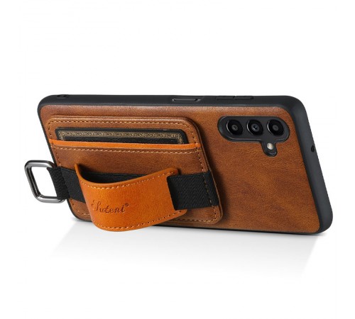 Шкіряний чохол Wallet case and straps для Samsung Galaxy S24 Коричневий / Brown Шкіряний чохол Wallet case and straps для Samsung Galaxy S24 Коричневий / Brown
