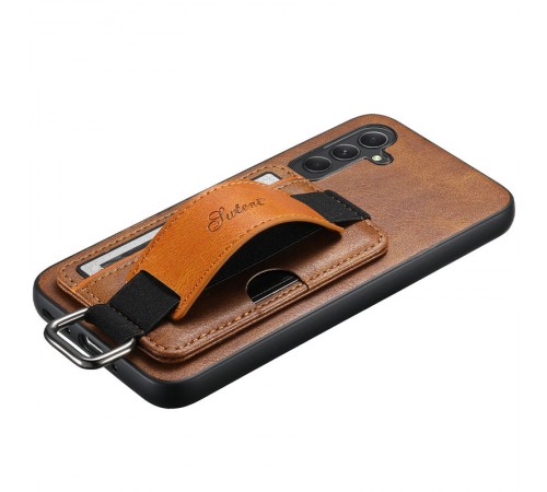 Шкіряний чохол Wallet case and straps для Samsung Galaxy S24 Коричневий / Brown Шкіряний чохол Wallet case and straps для Samsung Galaxy S24 Коричневий / Brown