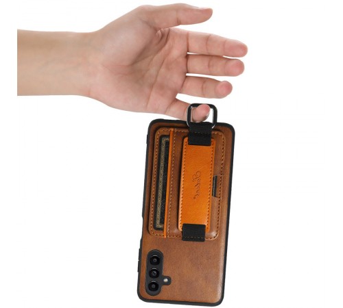 Шкіряний чохол Wallet case and straps для Samsung Galaxy S24 Коричневий / Brown Шкіряний чохол Wallet case and straps для Samsung Galaxy S24 Коричневий / Brown