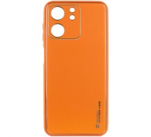 Шкіряний чохол Xshield для Xiaomi Redmi 13C / Poco C65 Помаранчевий / Apricot