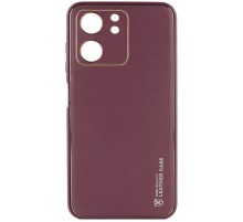 Шкіряний чохол Xshield для Xiaomi Redmi 13C / Poco C65 Бордовий / Plum Red