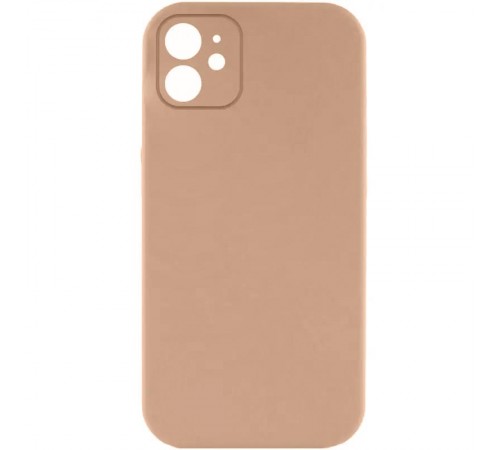 Чохол Silicone Case Full Camera Protective (AA) NO LOGO для Apple iPhone 12 (6.1") Бежевий / Desert Gold