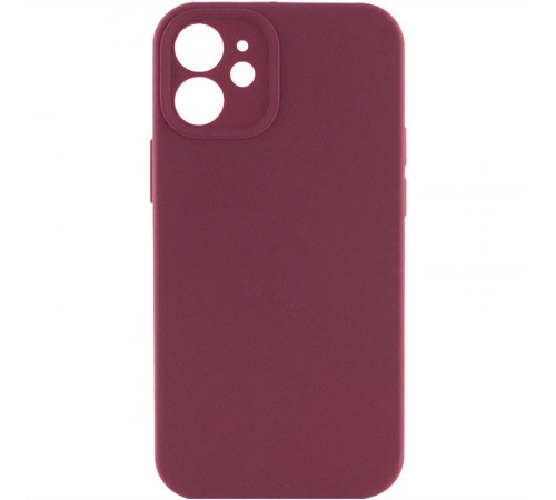 Чохол Silicone Case Full Camera Protective (AA) NO LOGO для Apple iPhone 12 (6.1") Бордовий / Plum Чохол Silicone Case Full Camera Protective (AA) NO LOGO для Apple iPhone 12 (6.1") Бордовий / Plum
