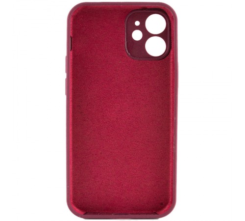 Чохол Silicone Case Full Camera Protective (AA) NO LOGO для Apple iPhone 12 (6.1") Бордовий / Plum Чохол Silicone Case Full Camera Protective (AA) NO LOGO для Apple iPhone 12 (6.1") Бордовий / Plum