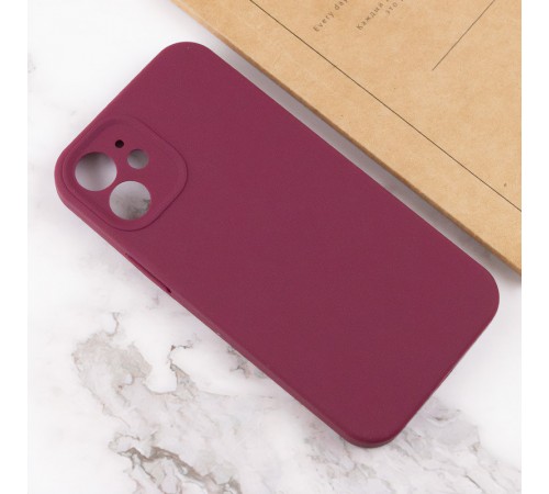 Чохол Silicone Case Full Camera Protective (AA) NO LOGO для Apple iPhone 12 (6.1") Бордовий / Plum Чохол Silicone Case Full Camera Protective (AA) NO LOGO для Apple iPhone 12 (6.1") Бордовий / Plum