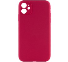 Чохол Silicone Case Full Camera Protective (AA) NO LOGO для Apple iPhone 12 (6.1") Червоний / Rose Red