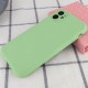 Чохол Silicone Case Full Camera Protective (AA) NO LOGO для Apple iPhone 12 (6.1") М'ятний / Mint
