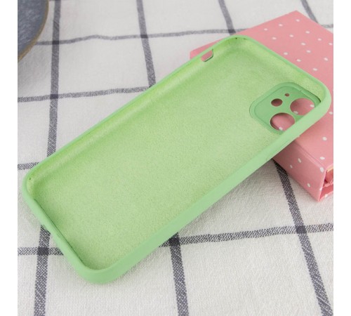 Чохол Silicone Case Full Camera Protective (AA) NO LOGO для Apple iPhone 12 (6.1") М'ятний / Mint Чохол Silicone Case Full Camera Protective (AA) NO LOGO для Apple iPhone 12 (6.1") М'ятний / Mint