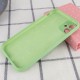 Чохол Silicone Case Full Camera Protective (AA) NO LOGO для Apple iPhone 12 (6.1") М'ятний / Mint