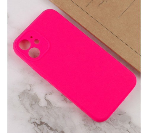 Чохол Silicone Case Full Camera Protective (AA) NO LOGO для Apple iPhone 12 (6.1") Рожевий / Barbie pink Чохол Silicone Case Full Camera Protective (AA) NO LOGO для Apple iPhone 12 (6.1") Рожевий / Barbie pink