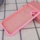 Чохол Silicone Case Full Camera Protective (AA) NO LOGO для Apple iPhone 12 (6.1") Рожевий / Light pink