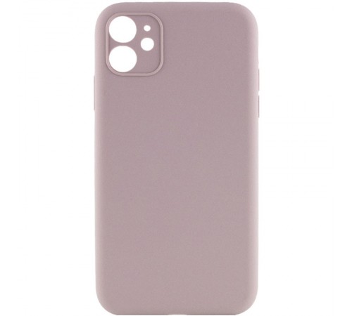 Чохол Silicone Case Full Camera Protective (AA) NO LOGO для Apple iPhone 12 (6.1") Сірий / Lavender