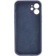 Чохол Silicone Case Full Camera Protective (AA) NO LOGO для Apple iPhone 12 (6.1") Темно-синій / Midnight blue