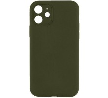 Чохол Silicone Case Full Camera Protective (AA) NO LOGO для Apple iPhone 12 (6.1") Зелений / Dark Olive