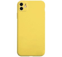 Чохол Silicone Case Full Camera Protective (AA) NO LOGO для Apple iPhone 12 (6.1") Жовтий / Yellow