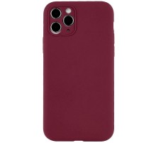 Чохол Silicone Case Full Camera Protective (AA) NO LOGO для Apple iPhone 12 Pro (6.1") Бордовий / Plum