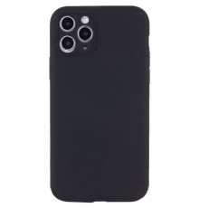 Чохол Silicone Case Full Camera Protective (AA) NO LOGO для Apple iPhone 12 Pro (6.1") Чорний / Black