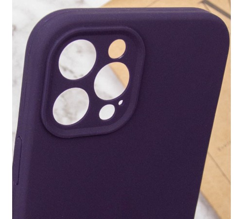 Чохол Silicone Case Full Camera Protective (AA) NO LOGO для Apple iPhone 12 Pro (6.1") Фіолетовий / Elderberry Чохол Silicone Case Full Camera Protective (AA) NO LOGO для Apple iPhone 12 Pro (6.1") Фіолетовий / Elderberry