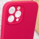 Чохол Silicone Case Full Camera Protective (AA) NO LOGO для Apple iPhone 12 Pro (6.1") Червоний / Rose Red