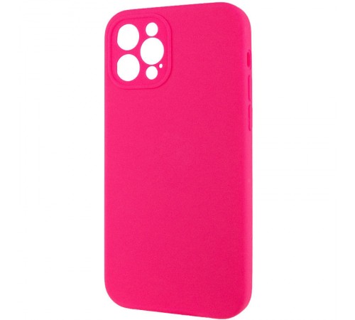 Чохол Silicone Case Full Camera Protective (AA) NO LOGO для Apple iPhone 12 Pro (6.1") Рожевий / Barbie pink Чохол Silicone Case Full Camera Protective (AA) NO LOGO для Apple iPhone 12 Pro (6.1") Рожевий / Barbie pink