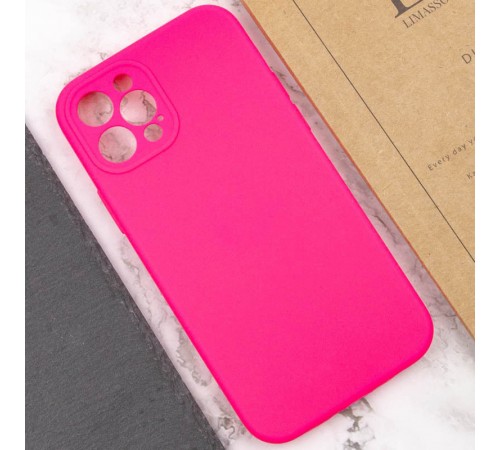 Чохол Silicone Case Full Camera Protective (AA) NO LOGO для Apple iPhone 12 Pro (6.1") Рожевий / Barbie pink Чохол Silicone Case Full Camera Protective (AA) NO LOGO для Apple iPhone 12 Pro (6.1") Рожевий / Barbie pink