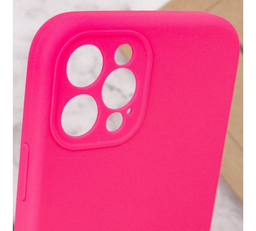 Чохол Silicone Case Full Camera Protective (AA) NO LOGO для Apple iPhone 12 Pro (6.1") Рожевий / Barbie pink Чохол Silicone Case Full Camera Protective (AA) NO LOGO для Apple iPhone 12 Pro (6.1") Рожевий / Barbie pink