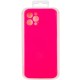 Чохол Silicone Case Full Camera Protective (AA) NO LOGO для Apple iPhone 12 Pro (6.1") Рожевий / Barbie pink
