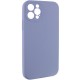 Чохол Silicone Case Full Camera Protective (AA) NO LOGO для Apple iPhone 12 Pro (6.1") Сірий / Lavender Gray