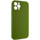Чохол Silicone Case Full Camera Protective (AA) NO LOGO для Apple iPhone 12 Pro (6.1") Зелений / Dark Olive