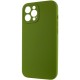 Чохол Silicone Case Full Camera Protective (AA) NO LOGO для Apple iPhone 12 Pro (6.1") Зелений / Dark Olive
