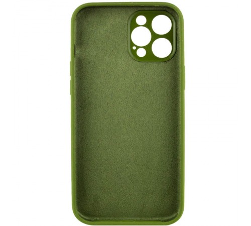 Чохол Silicone Case Full Camera Protective (AA) NO LOGO для Apple iPhone 12 Pro (6.1") Зелений / Dark Olive Чохол Silicone Case Full Camera Protective (AA) NO LOGO для Apple iPhone 12 Pro (6.1") Зелений / Dark Olive