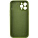 Чохол Silicone Case Full Camera Protective (AA) NO LOGO для Apple iPhone 12 Pro (6.1") Зелений / Dark Olive