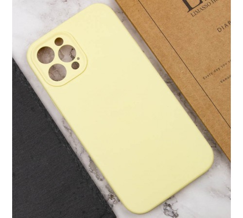 Чохол Silicone Case Full Camera Protective (AA) NO LOGO для Apple iPhone 12 Pro (6.1") Жовтий / Mellow Yellow Чохол Silicone Case Full Camera Protective (AA) NO LOGO для Apple iPhone 12 Pro (6.1") Жовтий / Mellow Yellow