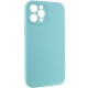 Чохол Silicone Case Full Camera Protective (AA) NO LOGO для Apple iPhone 12 Pro Max (6.7") Бірюзовий / Marine Green