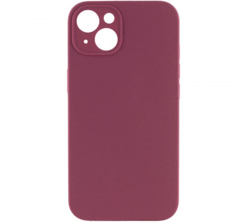 Чохол Silicone Case Full Camera Protective (AA) NO LOGO для Apple iPhone 13 (6.1") Бордовий / Plum