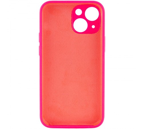 Чохол Silicone Case Full Camera Protective (AA) NO LOGO для Apple iPhone 13 (6.1") Рожевий / Barbie pink