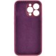 Чохол Silicone Case Full Camera Protective (AA) NO LOGO для Apple iPhone 13 Pro (6.1") Бордовий / Plum