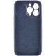Чохол Silicone Case Full Camera Protective (AA) NO LOGO для Apple iPhone 13 Pro (6.1") Темно-синій / Midnight blue