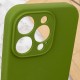 Чохол Silicone Case Full Camera Protective (AA) NO LOGO для Apple iPhone 13 Pro Max (6.7") Зелений / Dark Olive