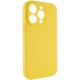 Чохол Silicone Case Full Camera Protective (AA) NO LOGO для Apple iPhone 13 Pro Max (6.7") Жовтий / Yellow
